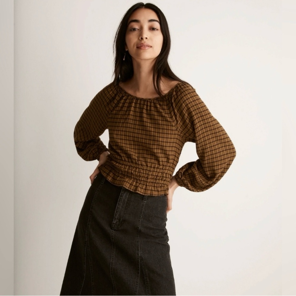 Madewell Tie Back Cutout Top in Spiced Olive Size XL